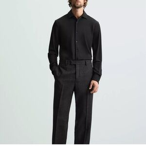 Zara TEXTURED STRETCH SHIRT